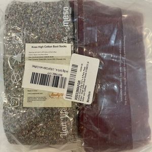 Lovely Annie Big Girls knee length cotton socks 4 pairs